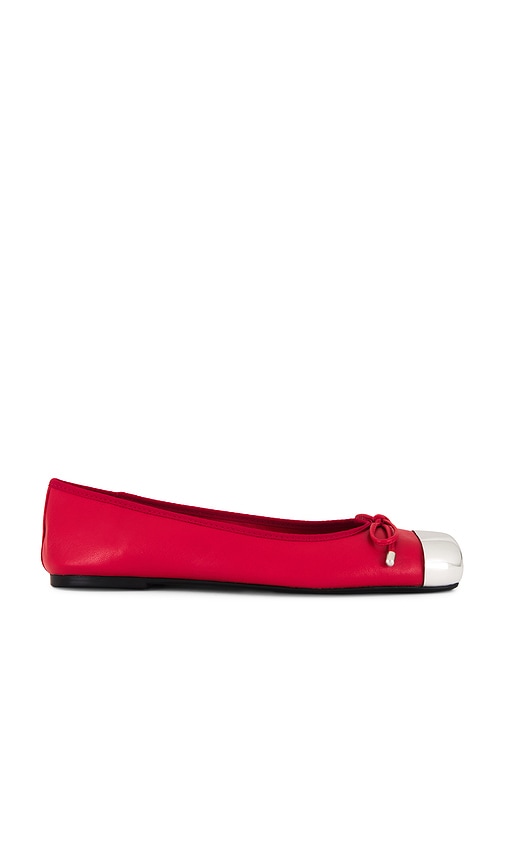 Shop Schutz Sae Flat In Flame Scarlet