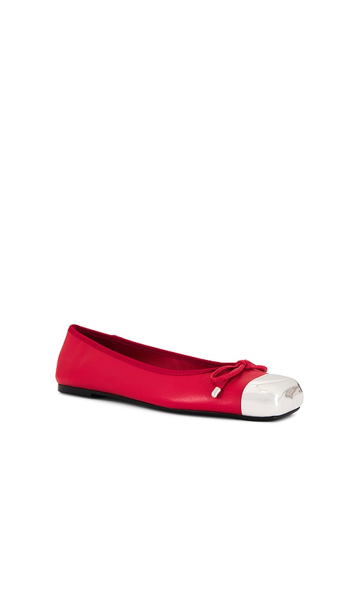 Shop Schutz Sae Flat In Flame Scarlet