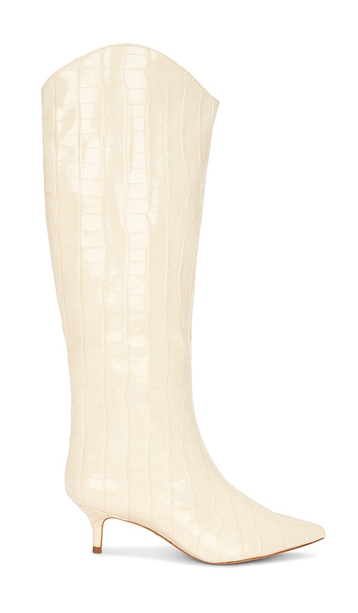 Schutz Maryana Wide Calf Boot In Eggshell