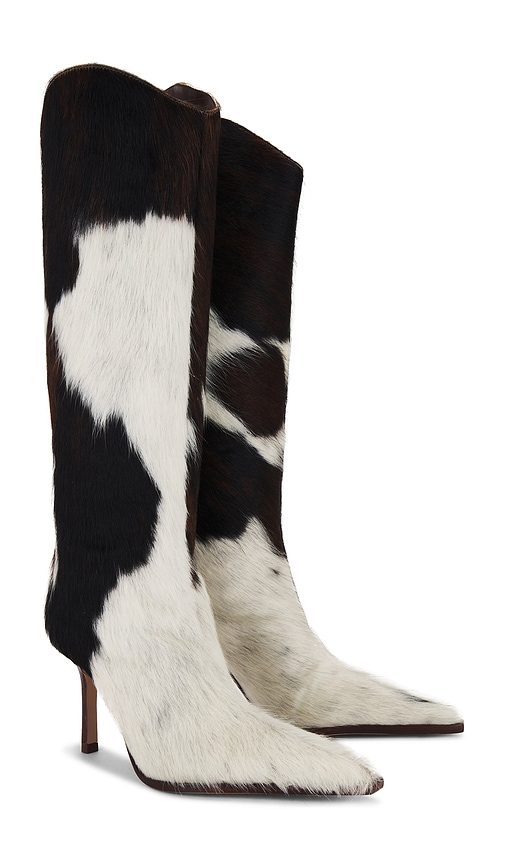 Maryana Calf Hair Boots in Black,White. - size 9.5 (also in 10, 6, 6.5, 7, 7.5, 8, 8.5, 9)