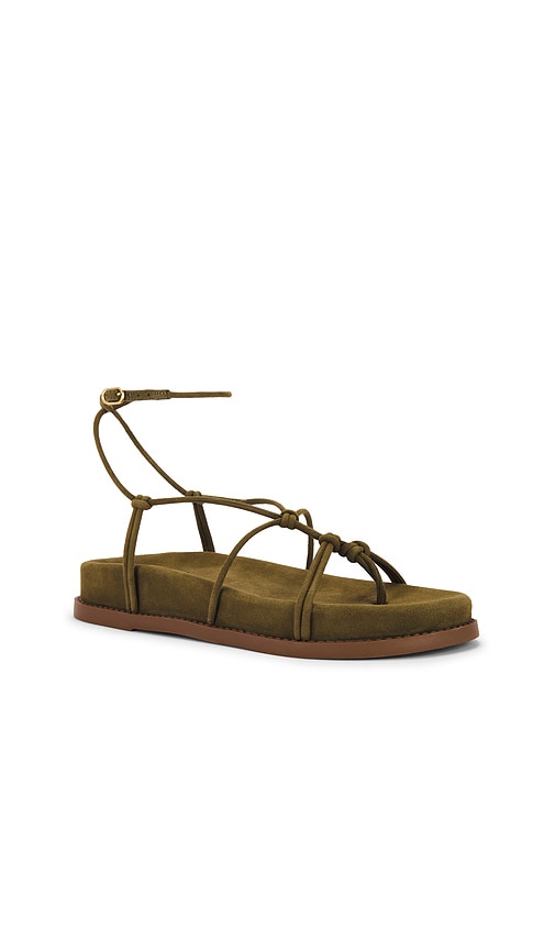 Schutz Calabria Mid Sandal In Matcha