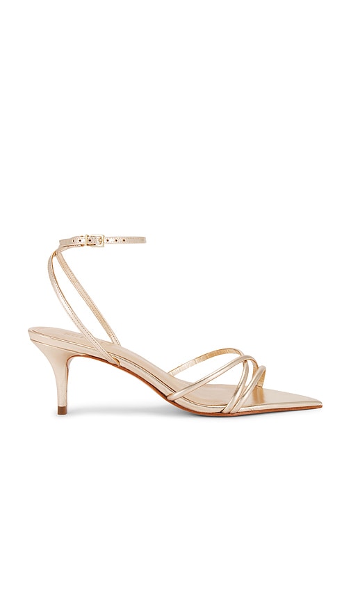 Schutz Desiree Mid Sandal in Platina