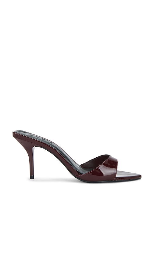 Schutz Elodie Patent Stiletto Mule Sandals In Burgundy