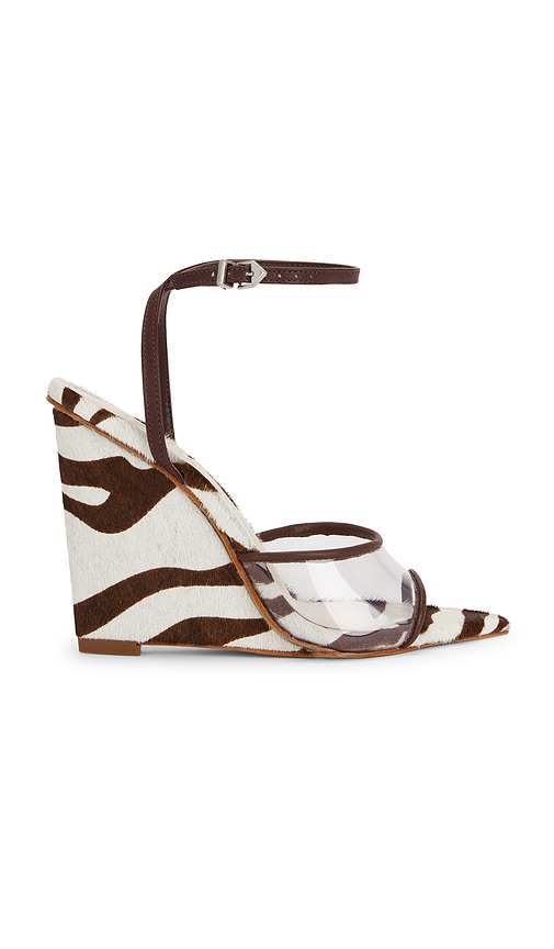 Elodie Vinyl Wedge Sandal in Brown. - size 8.5 (also in 5.5, 6.5, 7, 7.5, 8)