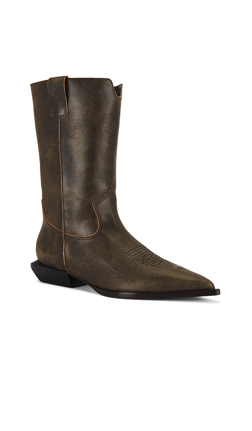 Schutz Ashley Pointed Toe Western Boot In Black