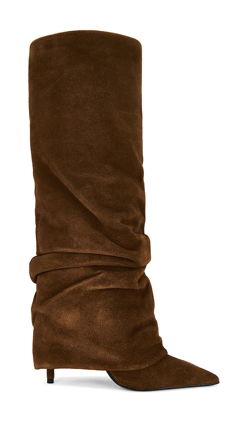 Schutz Mikki Up Cloak Pointed Toe Knee High Boot In Multi