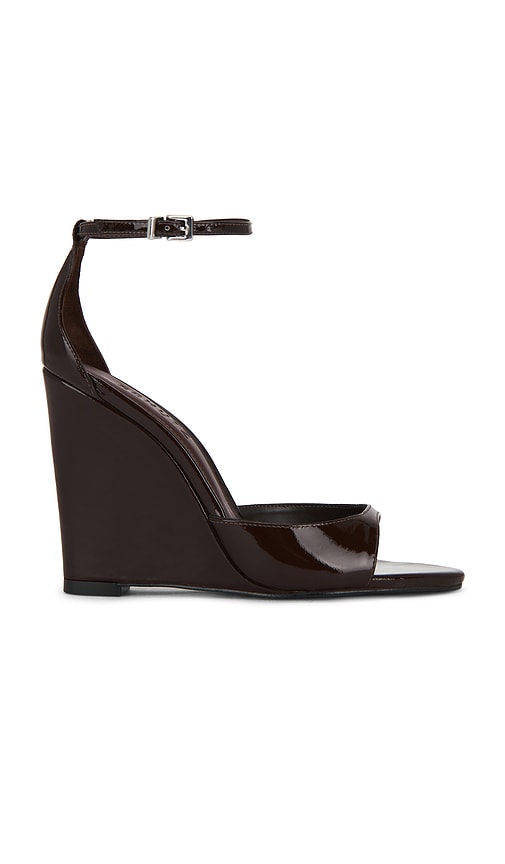 Schutz Scarlett Wedge Sandal in Chocolate. - size 10 (also in 6, 6.5, 7, 7.5, 8, 8.5, 9, 9.5)