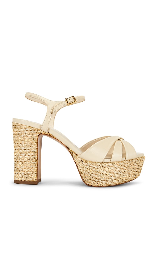 Schutz Keefa Raffia Platform Sandal in Beige. - size 10 (also in 6, 7.5, 8, 8.5, 9, 9.5)