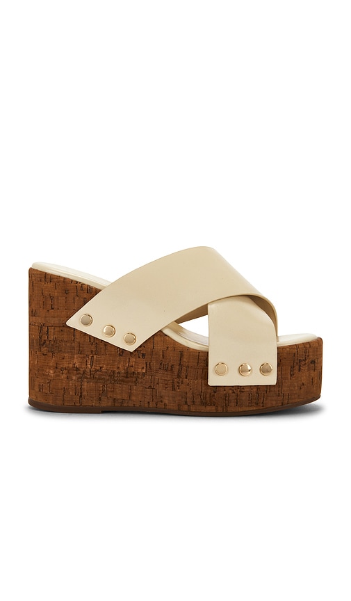 Schutz Serena Wedge Sandal in Beige. - size 10 (also in 11, 7.5, 8, 8.5, 9, 9.5)