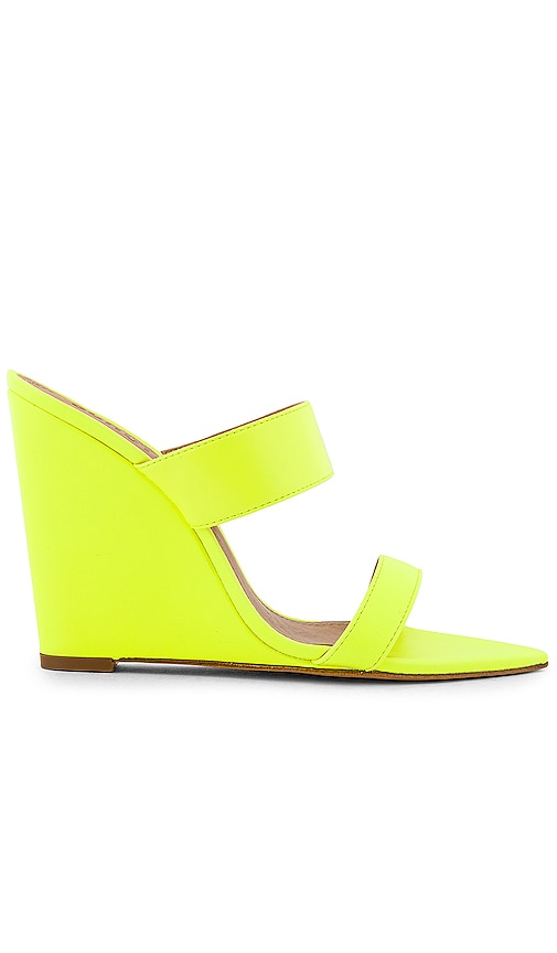 Schutz Soraya Wedge in Neon Yellow 