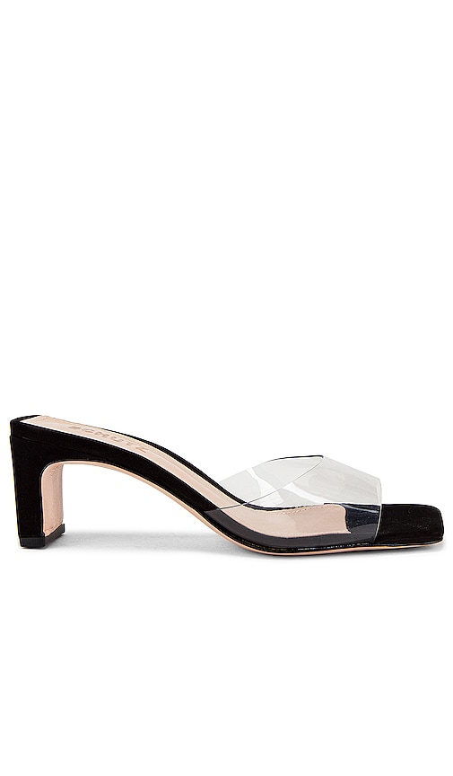 Schutz Onoria Mule In Transparente Black Revolve