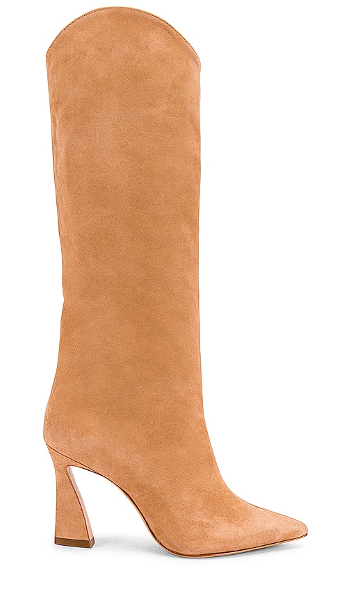 schutz maryana flare suede boots