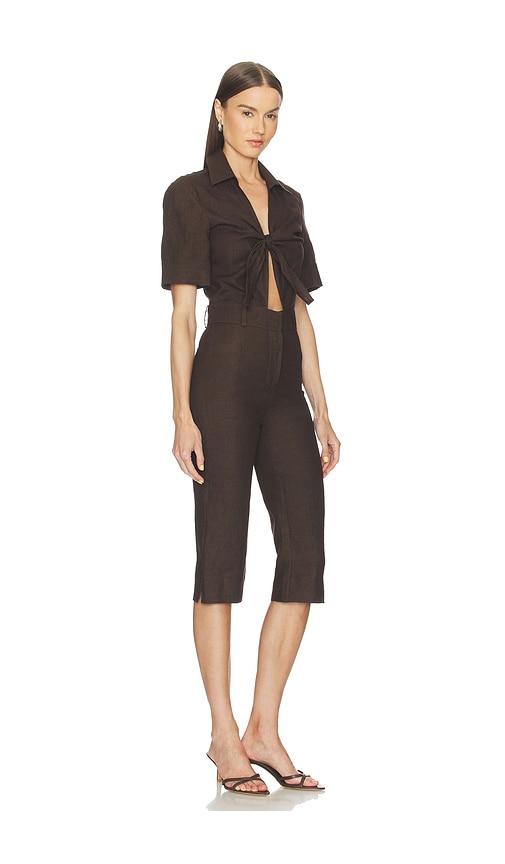  Selmacilek Polo Jumpsuit In Brown. Size S. Also In Xs. 