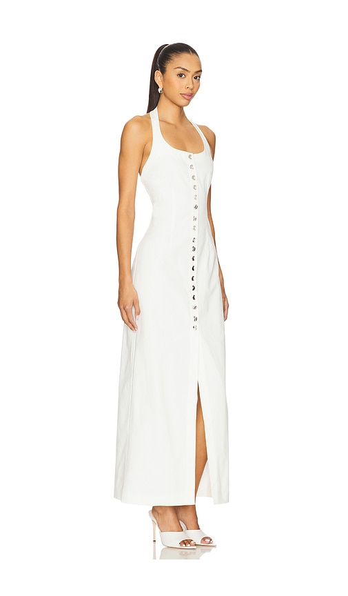  Selmacilek Button Detail Midi Dress In White. Size S. Also In Xs. 