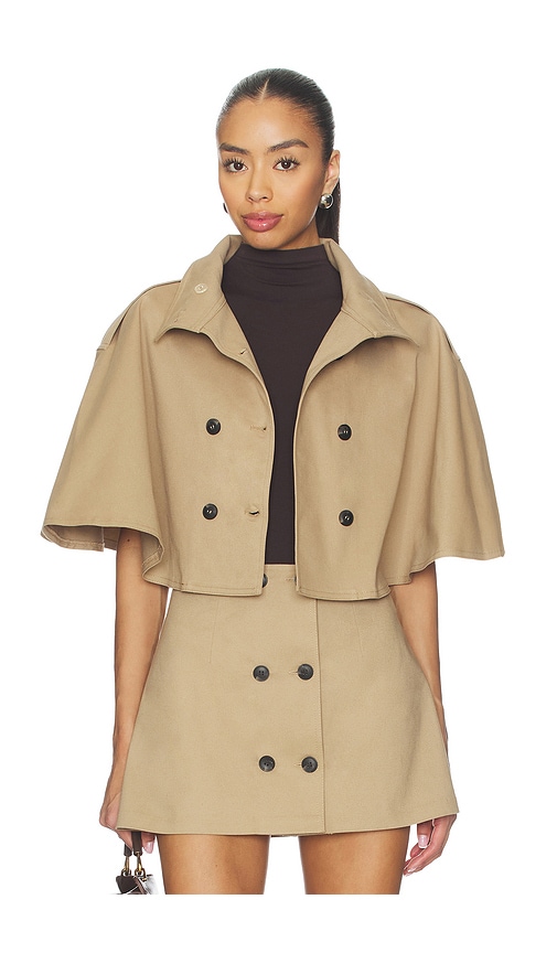  Selmacilek Cropped Trench In Tan. Size S. Also In M, L. 