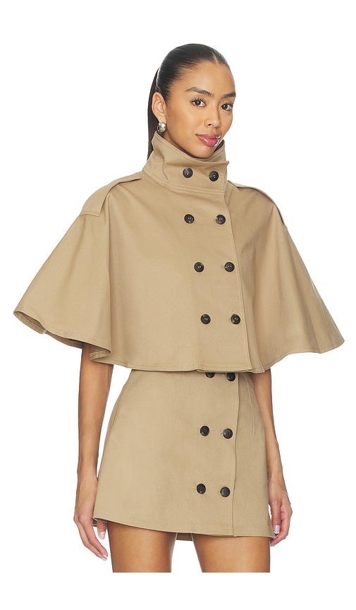  Selmacilek Trenchcoat In Cropped-länge In Tan. Größe S. Also In M, L. 