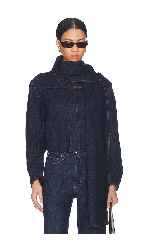 Selmacilek Frosted Denim Jacket In Purple