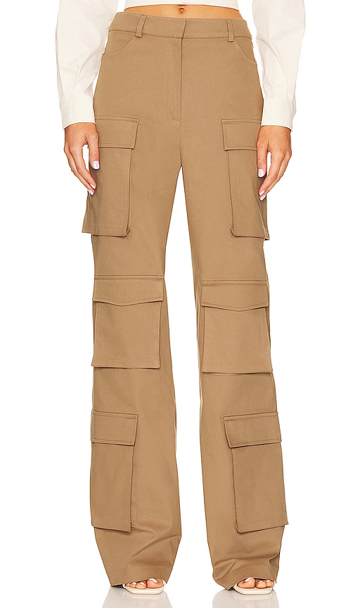 Selmacilek Pocket Detail Cargo Pant In Brown