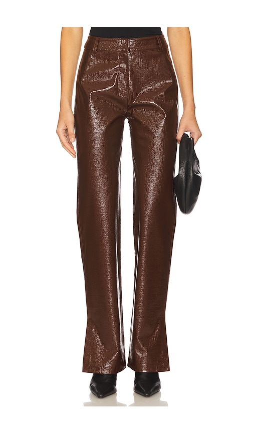 Selmacilek Leather Pant In Brown