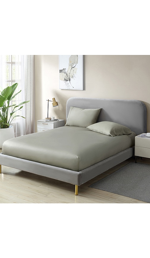  Sunday Citizen Betttuch Natural Premium Bamboo Fitted Sheet In Green. 
