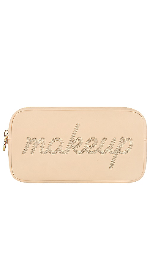 Stoney Clover Lane Sand Makeup Embroidered Small Pouch in Sand