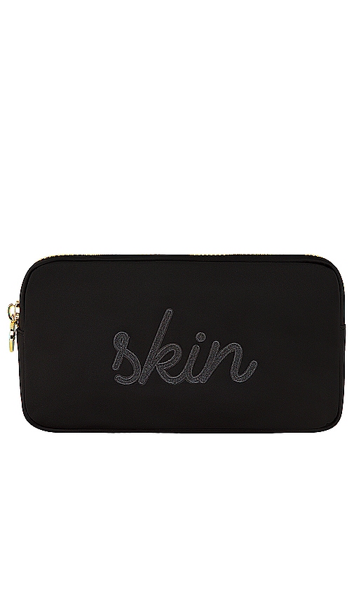 Shop Stoney Clover Lane Noir Skin Embroidered Small Pouch In Black