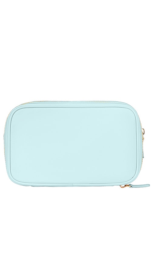 Shop Stoney Clover Lane Double Zip Pouch In Baby Blue