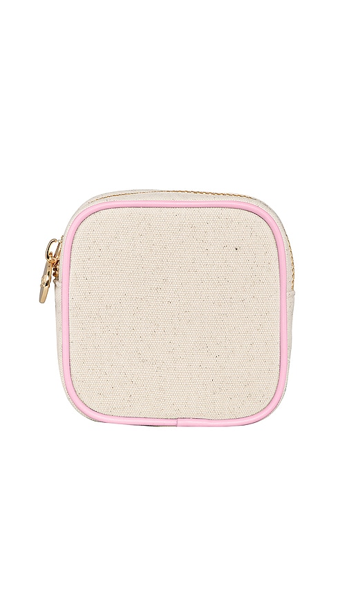 Shops Stoney Clover Lane Pink Velvet Ruffle Small Pouch