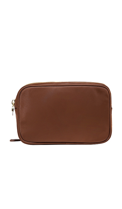 Stoney Clover Lane Double Zipper Pouch In Espresso