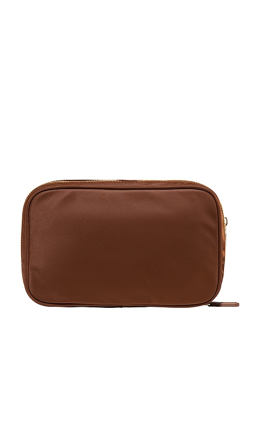 Stoney Clover Lane Double Zipper Pouch In Espresso