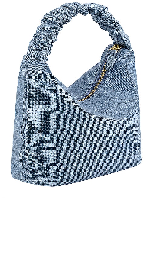 Shop Stoney Clover Lane Denim Scrunch Handle Bag In Blue