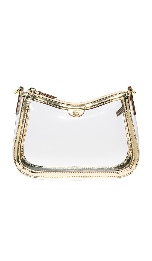 Stoney Clover Lane Curved East/west Crossbody In Metallic Gold