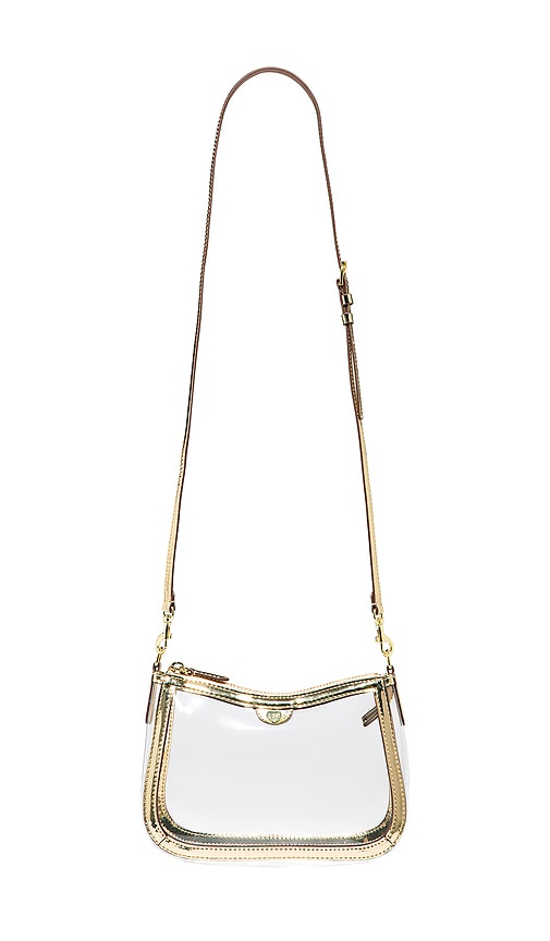 Stoney Clover Lane East/west Umhängetasche Mit Abgerundeter Form Curved East/west Crossbody In Metallic Gold. 