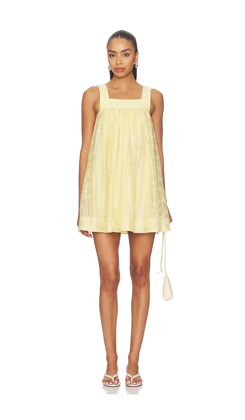 Stone Cold Fox X Revolve Leah Voile Mini Dress In Yellow