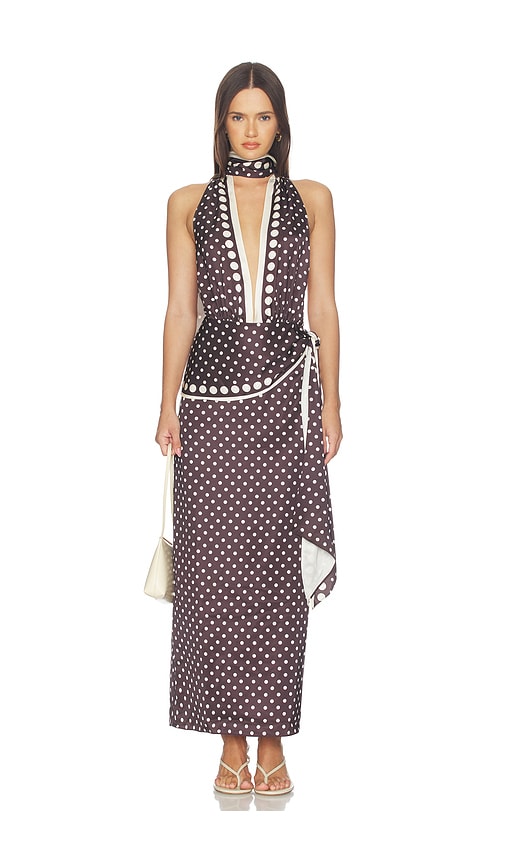 Stone Cold Fox X Revolve Porsha Midi Dress In Animal Print