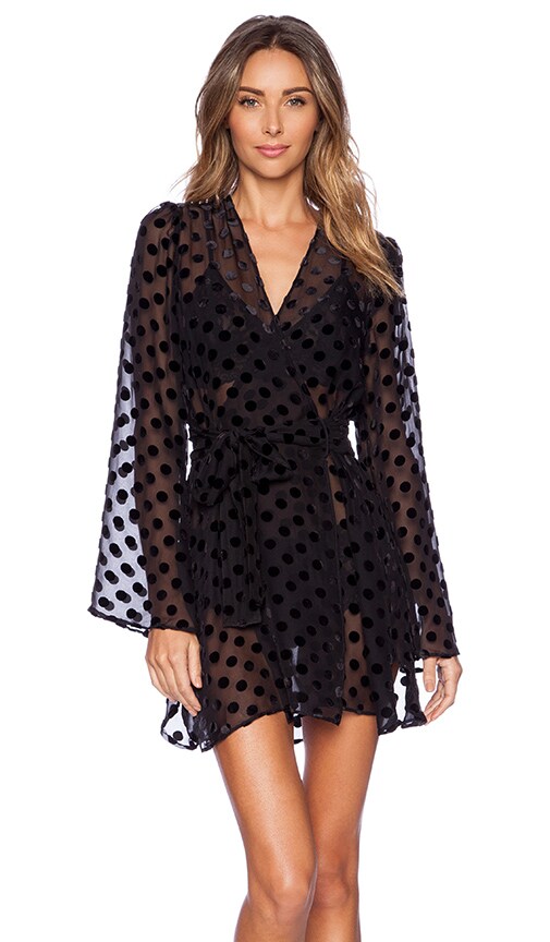 Slobing Robe Stone Cold Fox Stone Robe in Silk Burnout | REVOLVE