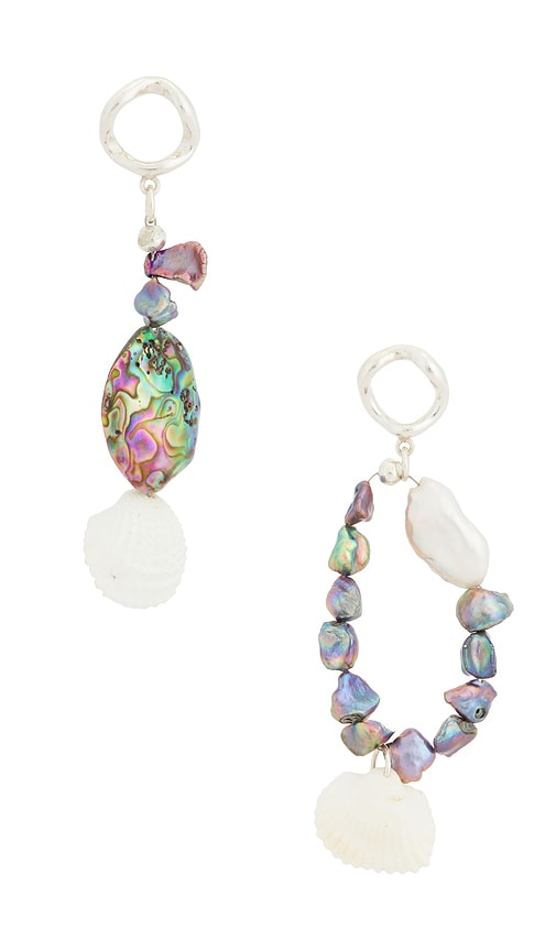 Studio Conchita Bomba #6 Earrings in Metallic Silver.