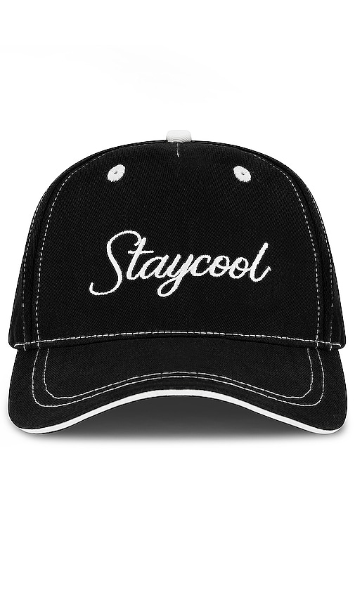 Stay Cool Script Cap In Black
