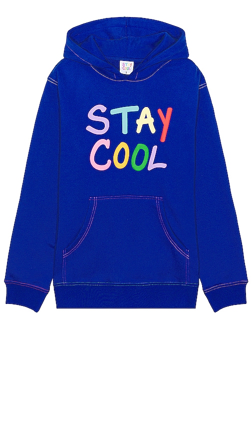 Stay Cool Puff Paint Hoodie In Royal