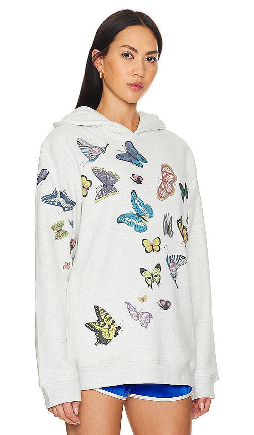 Shop Stay Cool Butterfly Hoodie In Light Grey