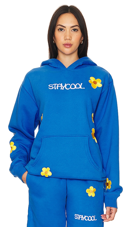 Shop Stay Cool Sunflower Hoodie In Blue