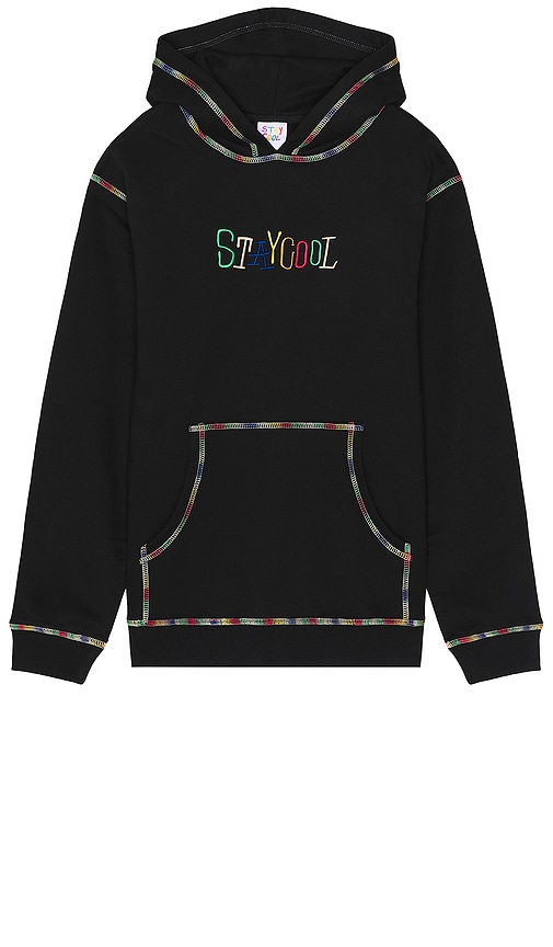 Stay Cool Tribal Chainstitch Hoodie in Black | REVOLVE