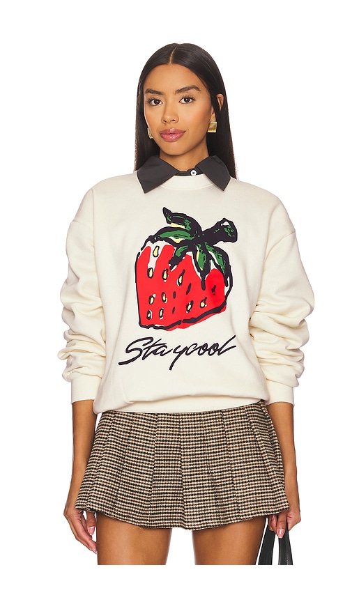 Shop Stay Cool Scratch N Sniff Strawberry Sweatshirt In Cream