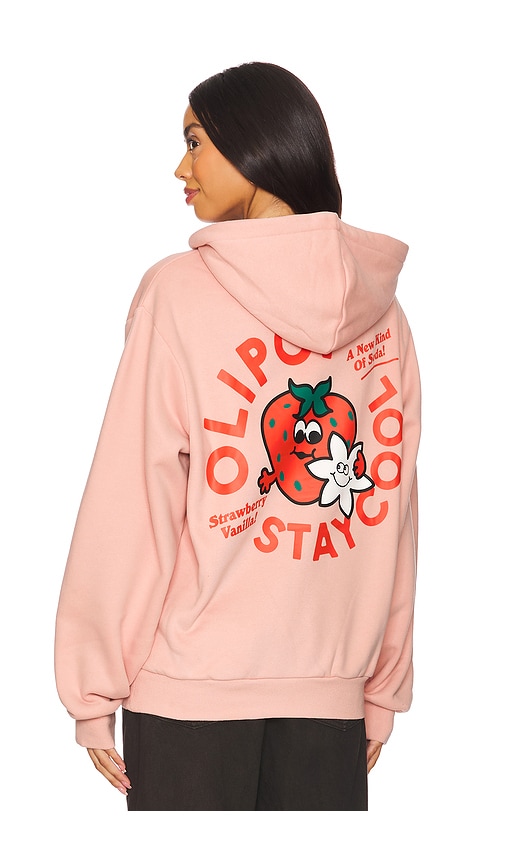 x OLIPOP Strawberry Vanilla Hoodie in Peach. - size S (also in L, M, XL/1X)