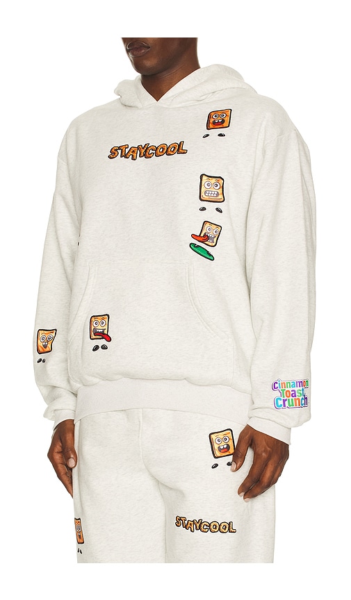 Stay Cool X Cinnamon Toast Crunch All Over Character Hoodie In Gray