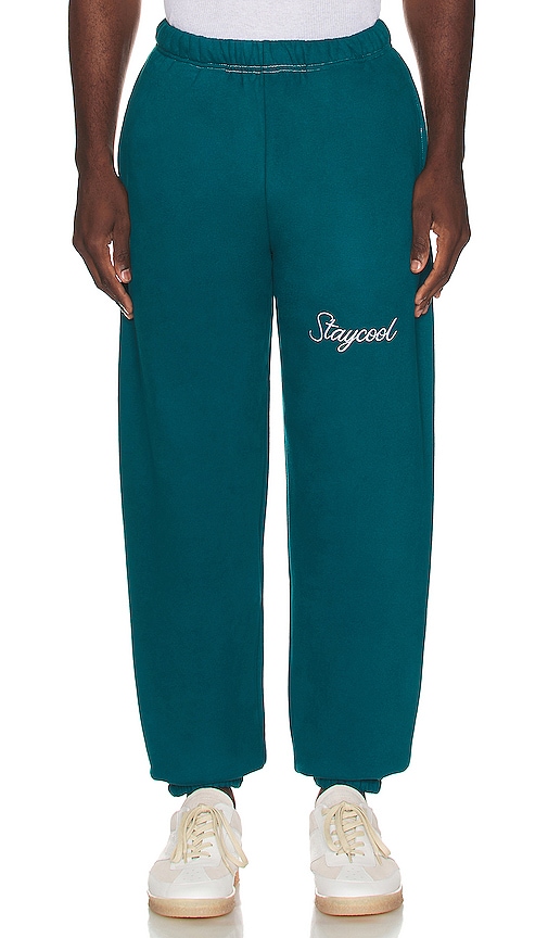 Stay Cool Script Sweatpant In Teal