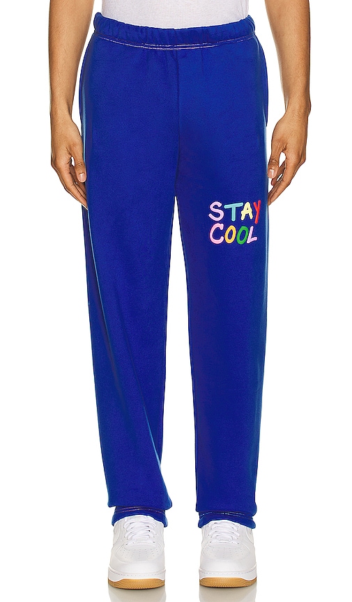 Stay Cool Puff Paint Sweatpant In Royal