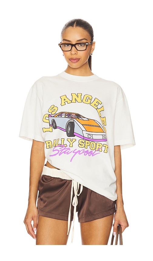LA Rally Tee in Cream. - size XL/1X (also in L, M, S)