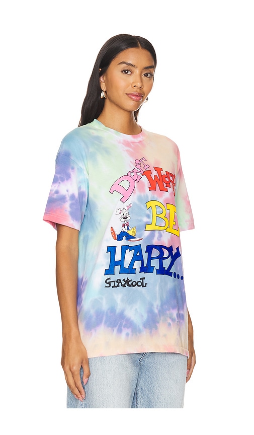 Shop Stay Cool Be Happy T-shirt In Pink