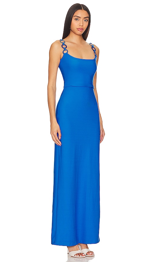 Shop Saudade French Blue Maxi Dress In 蓝色